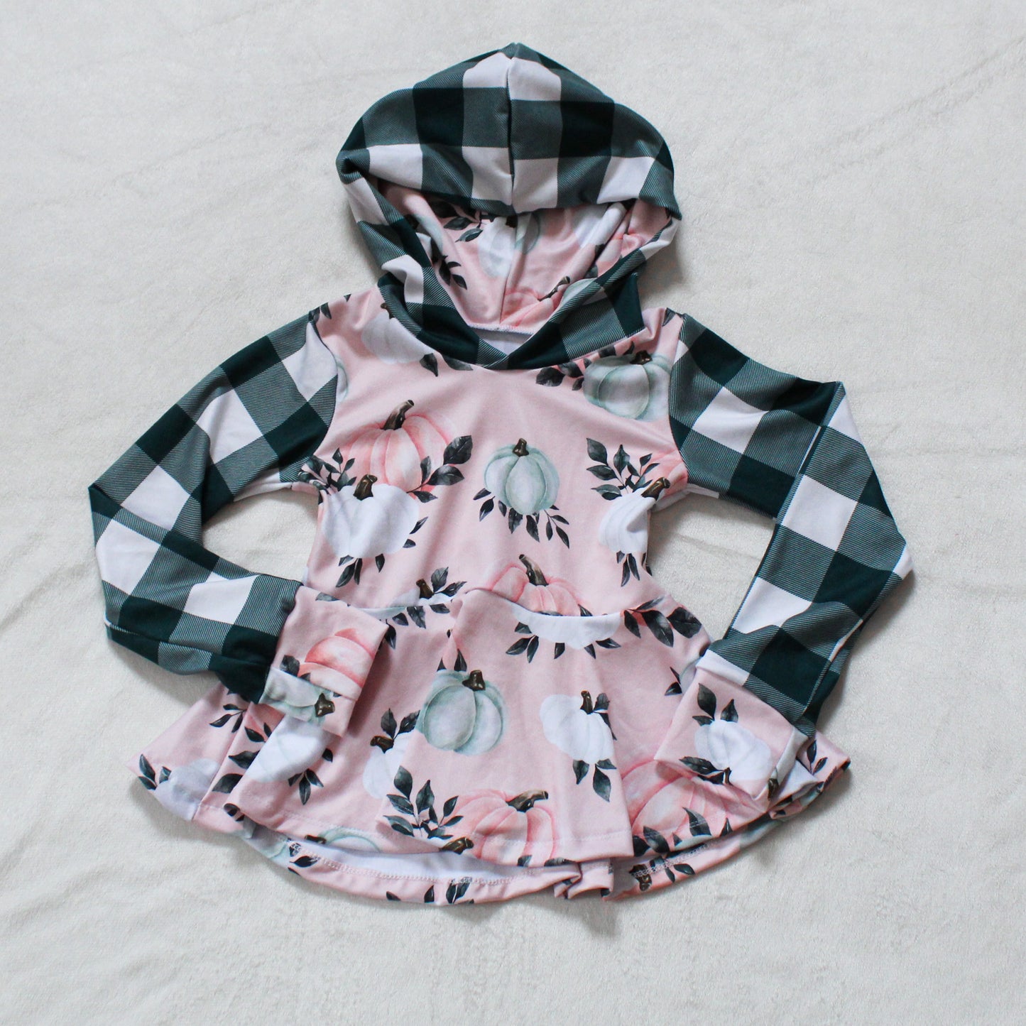 4T Hooded Pumpkin Peplum