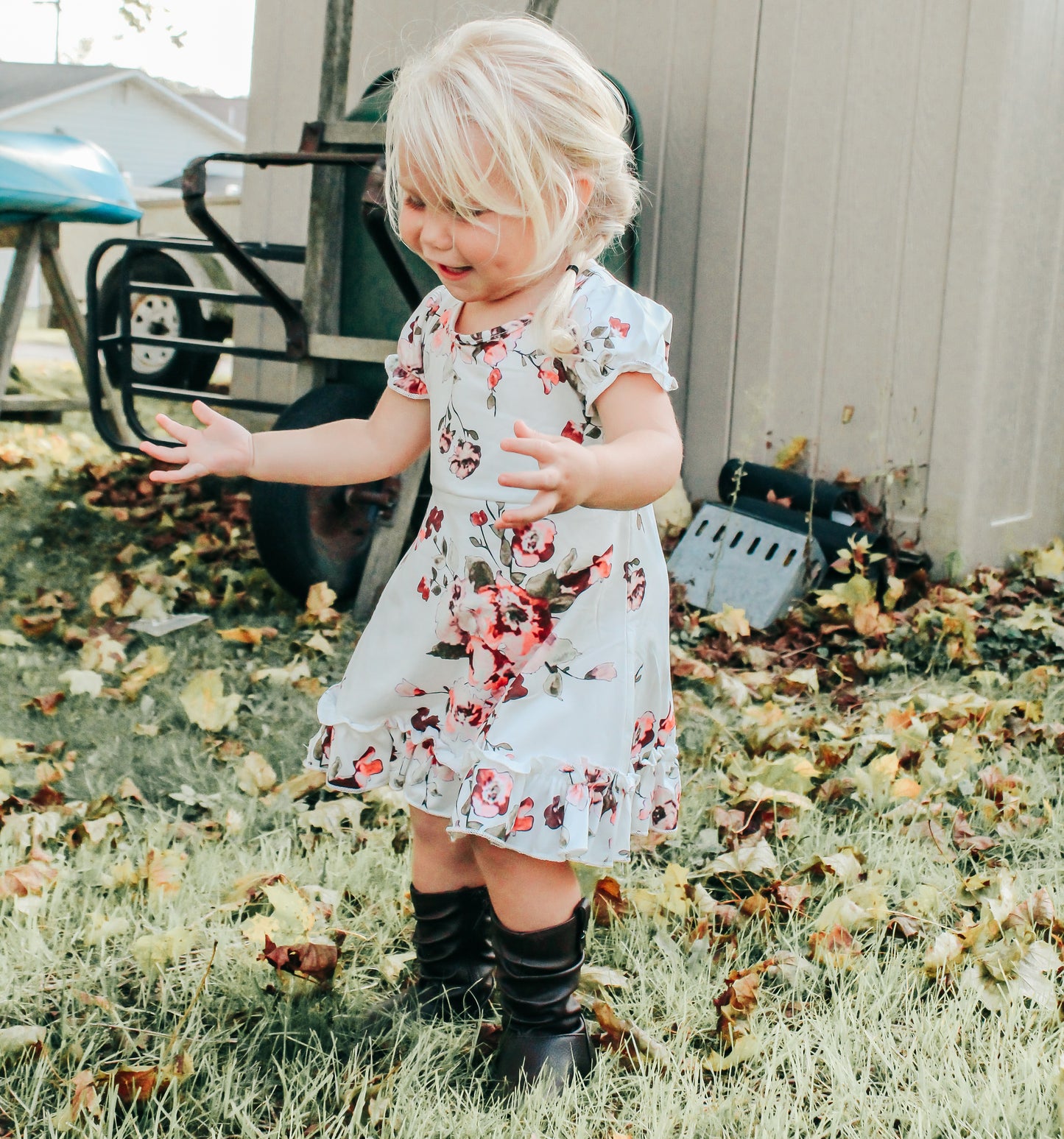 Floral Print Girls Dress