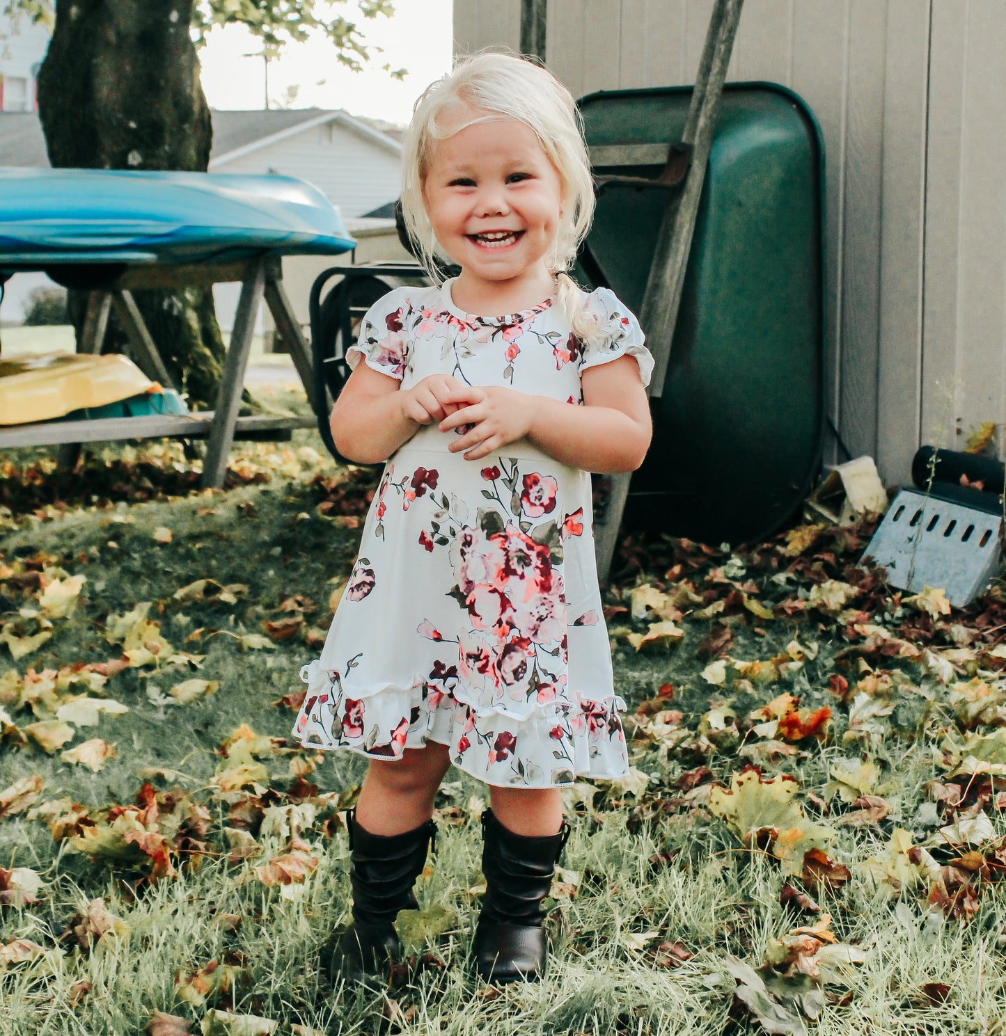 Floral Print Girls Dress