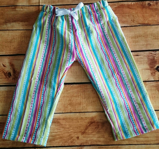 Striped lightweight cotton pants