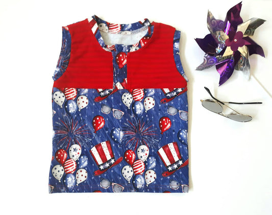 2t gender neutral Fourth of July/ Independence day tank top